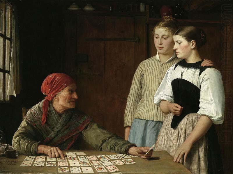 Die Kartenlgerin, Albert Anker